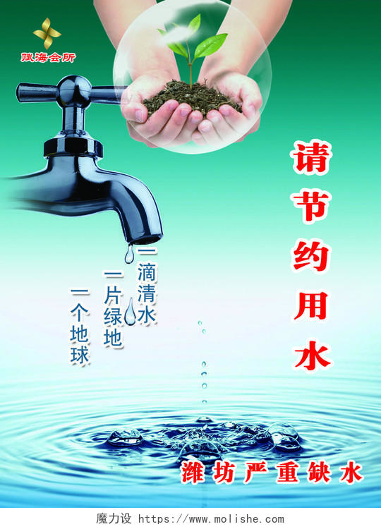 环保节约用水保护水资源海报